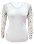 Women's V-neck Mermaid Scales Performance Shirt - KnottyTails